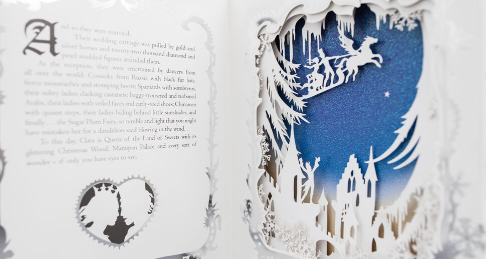 Silhouette page of pop-up Nutcracker book