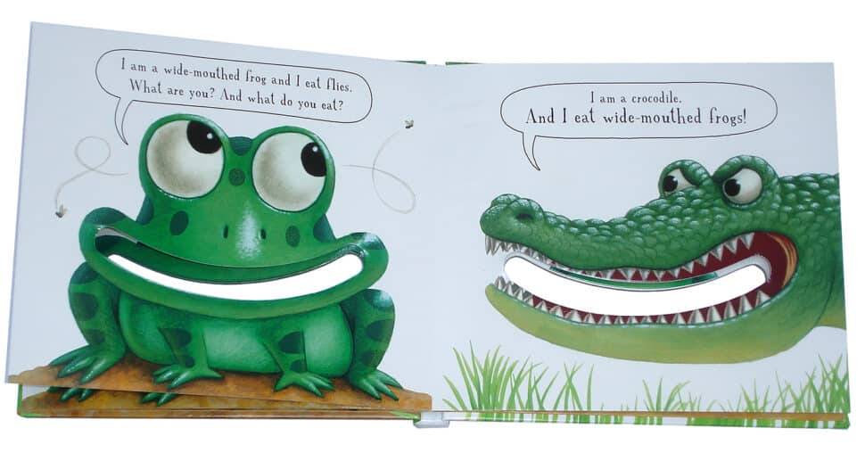 The Wide-mouthed frog pop-up book sample spread